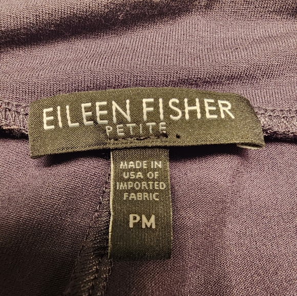 EILEEN FISHER Fine Jersey Wide-Leg Pant In Dark Gray Size Petite/M - Picture 10 of 12